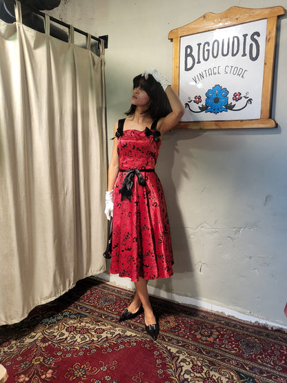 Rockabilly Satin Dress