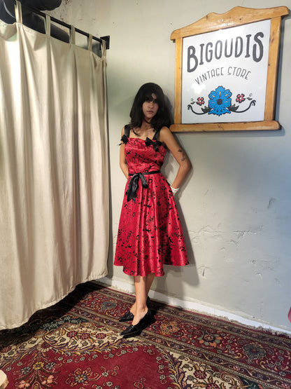 Rockabilly Satin Dress