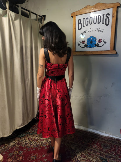 Rockabilly Satin Dress