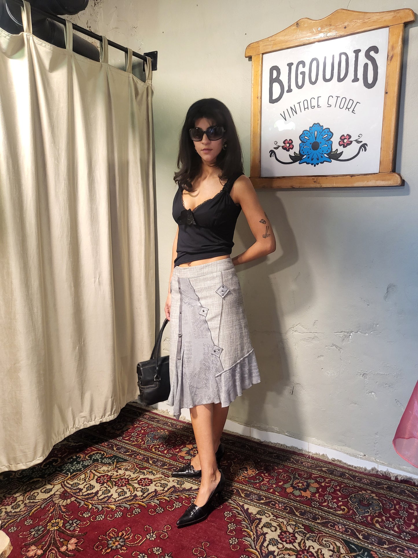 Asymmetrical Midi Skirt
