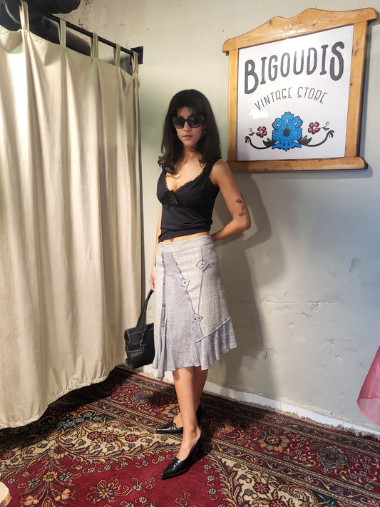 Asymmetrical Midi Skirt
