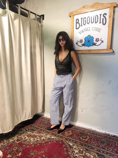 Black Gingham Trousers