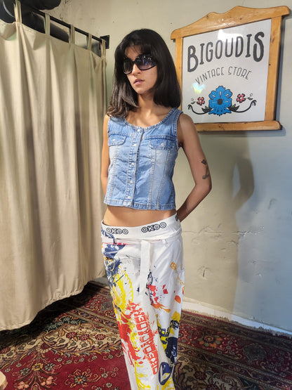 90s Denim Crop Top