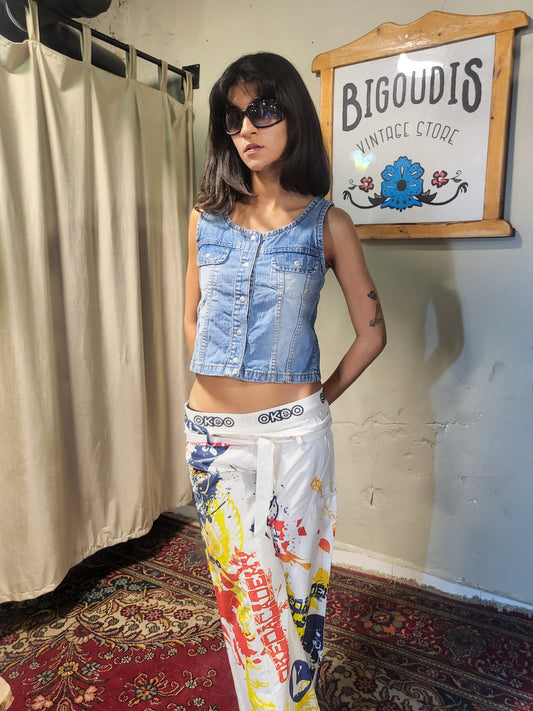 90s Denim Crop Top