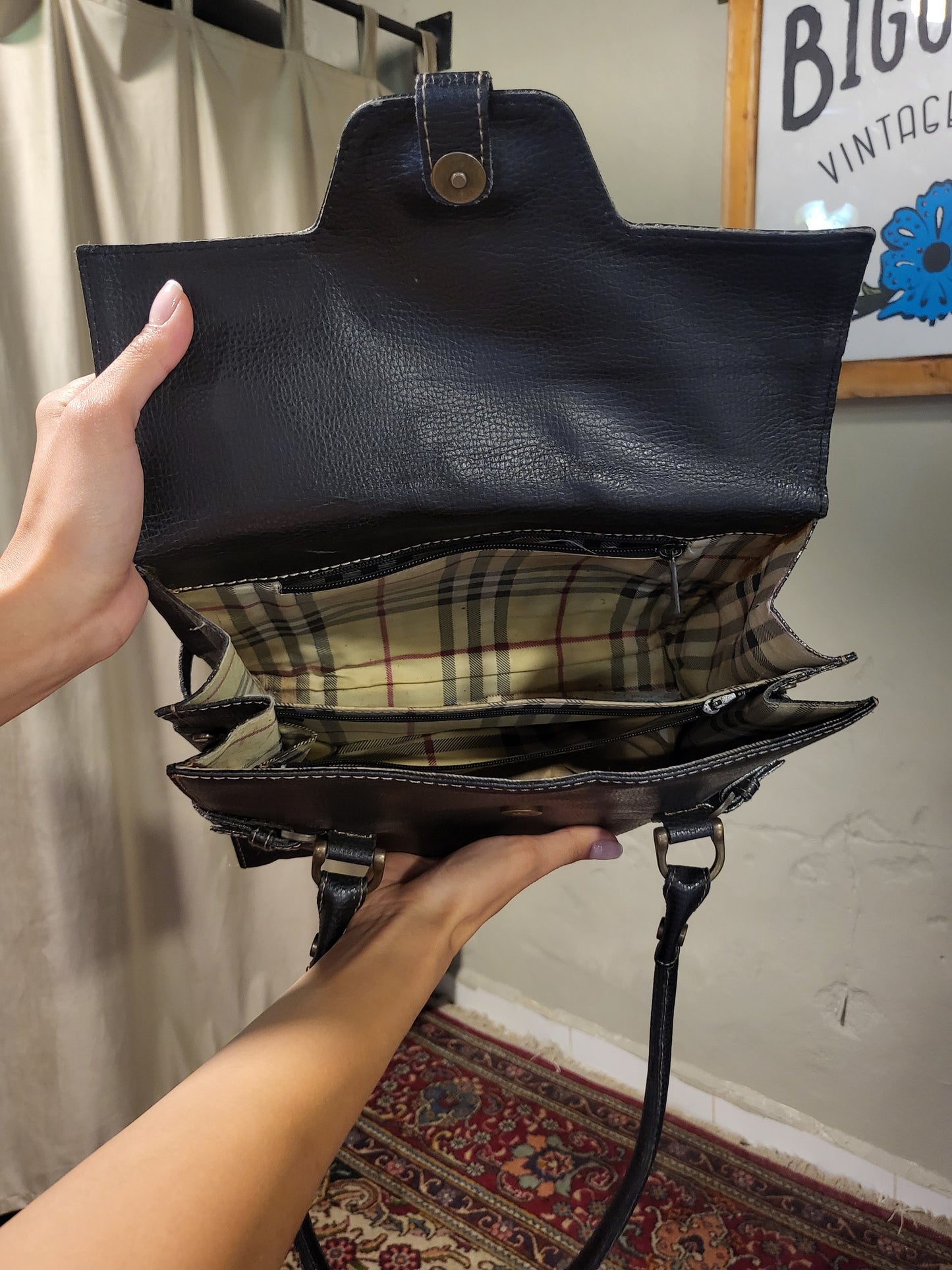 Black Buckle Shoulder Bag