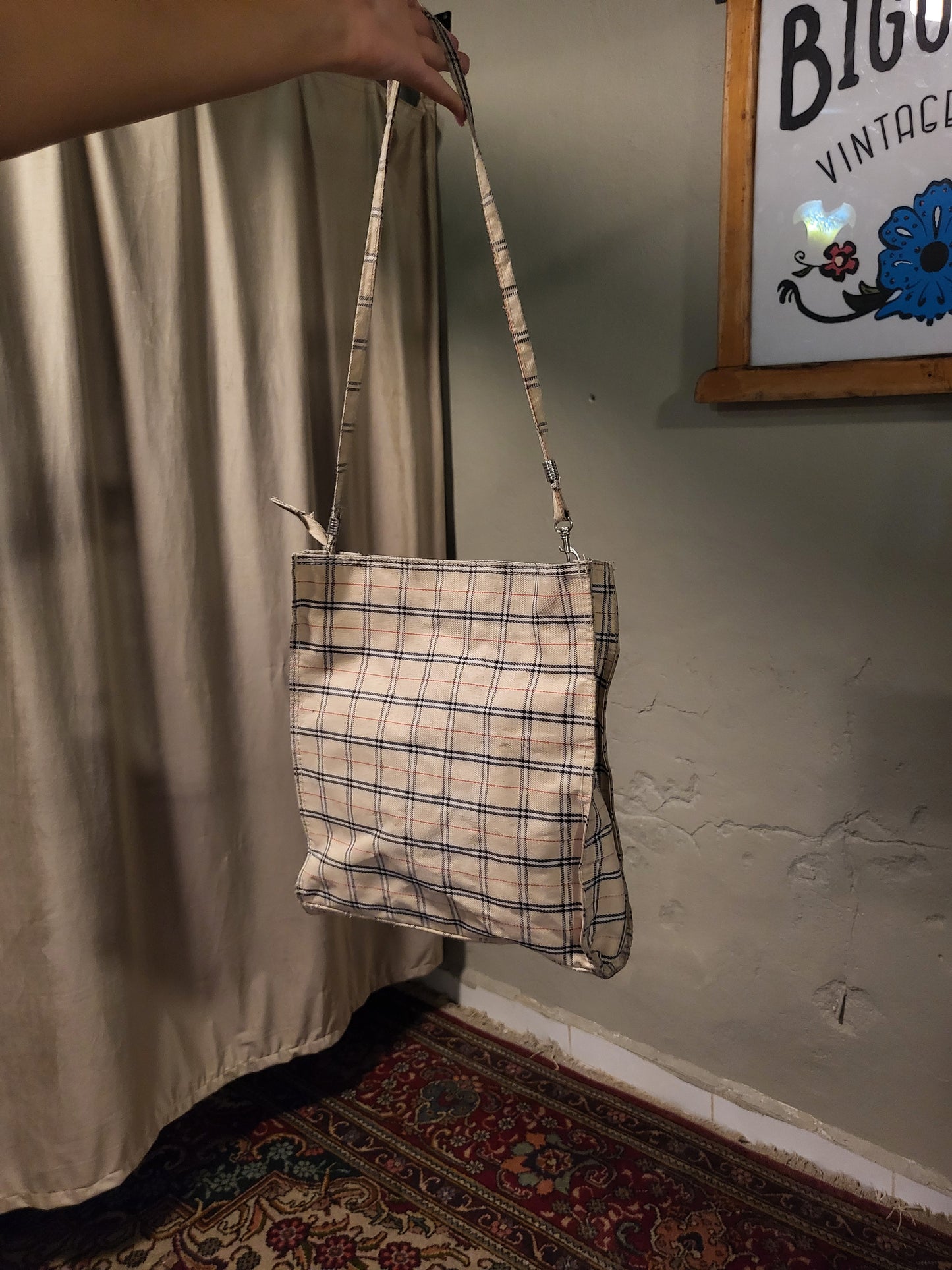 90s Plaid Shoulder Bag