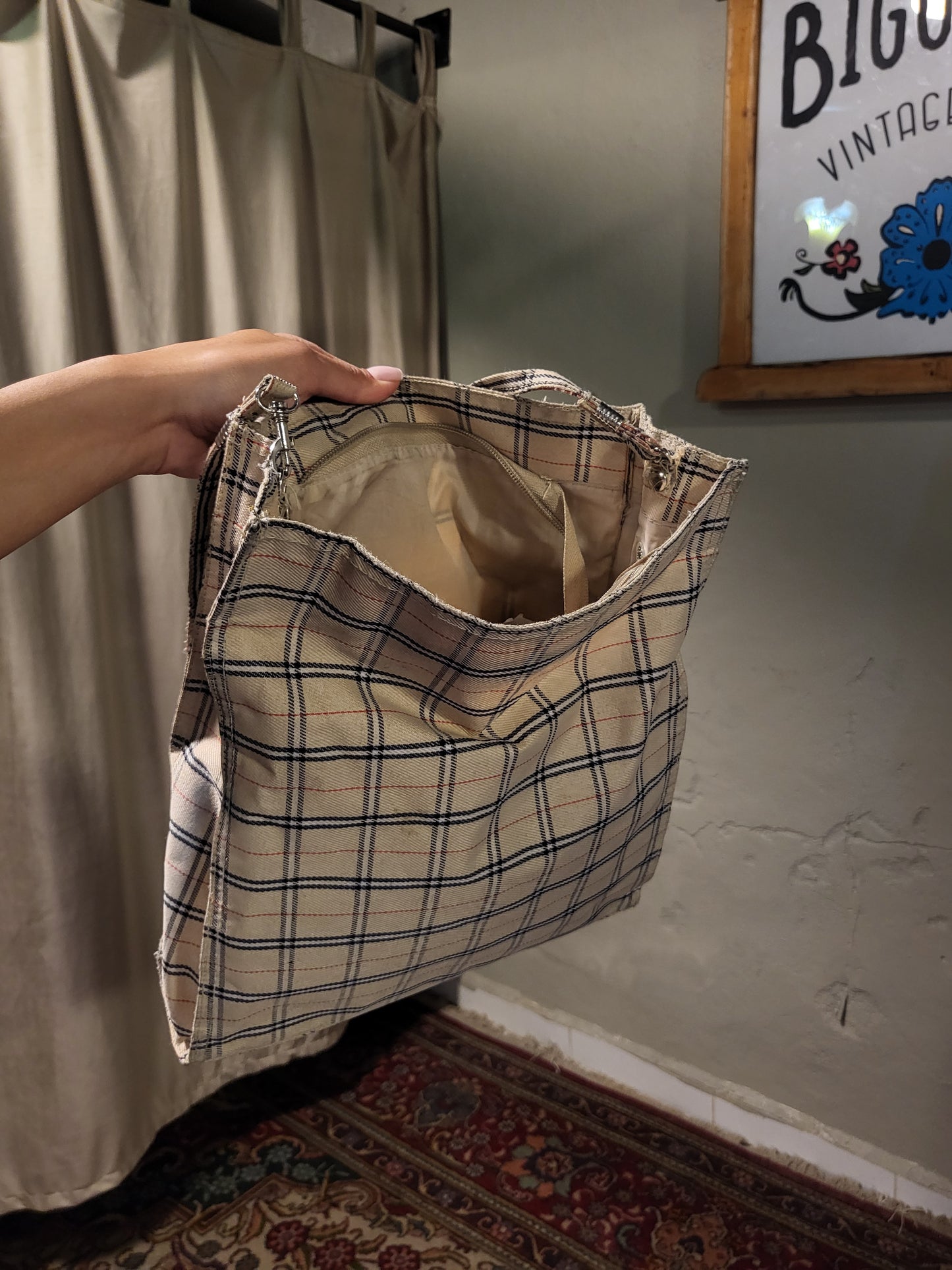 90s Plaid Shoulder Bag