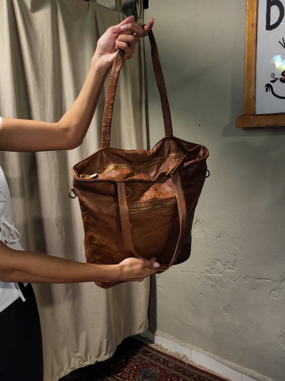 Italian Woven Leather Tote Bag