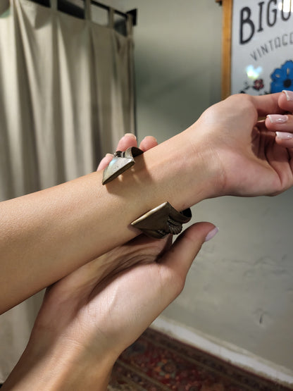 1980s Artisan Chain Cuff Bracelet