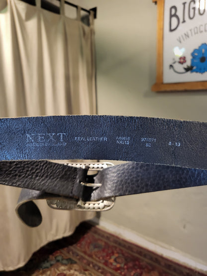 Black Leather Western Belt
