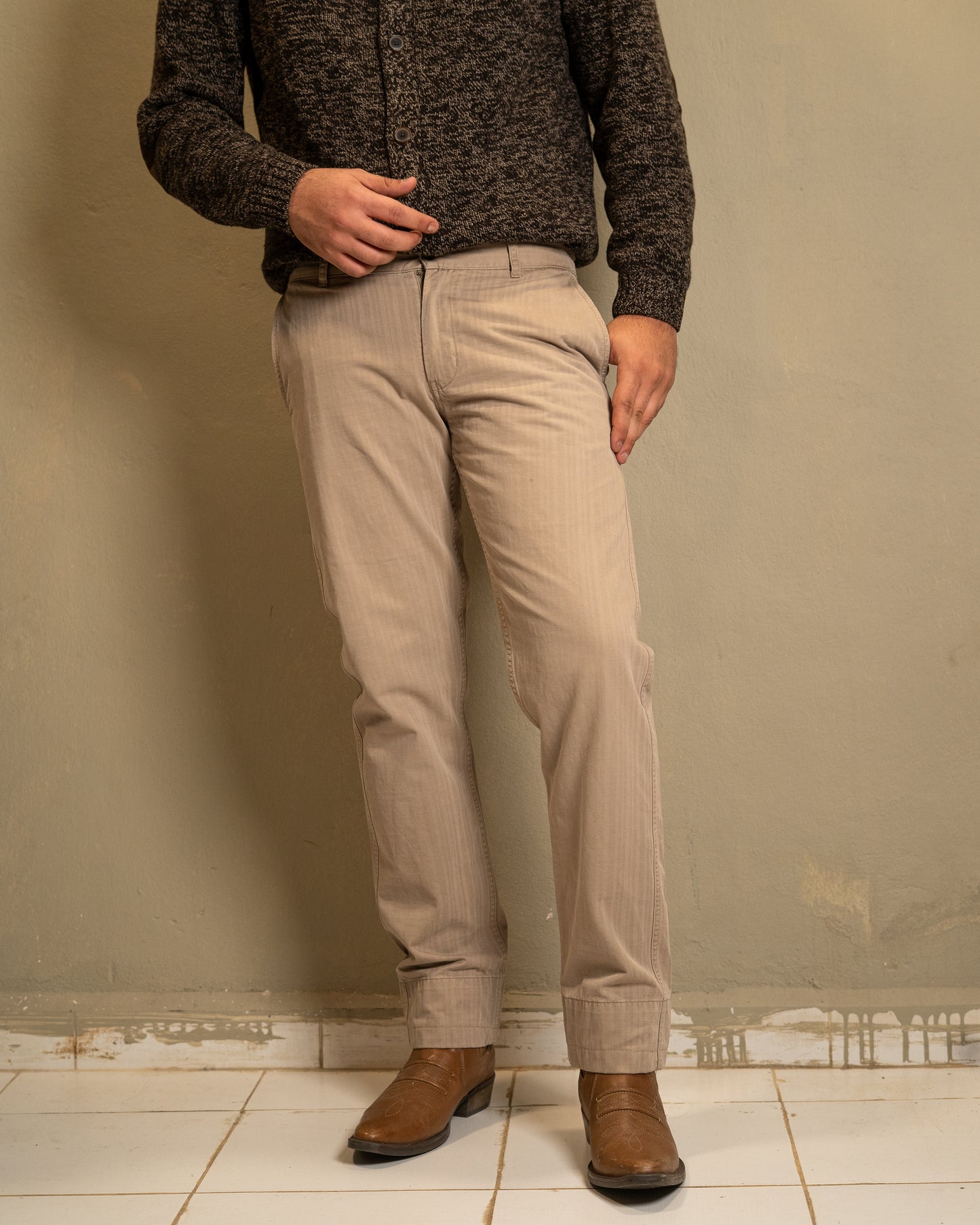 Dockers Beige Tailored Chinos