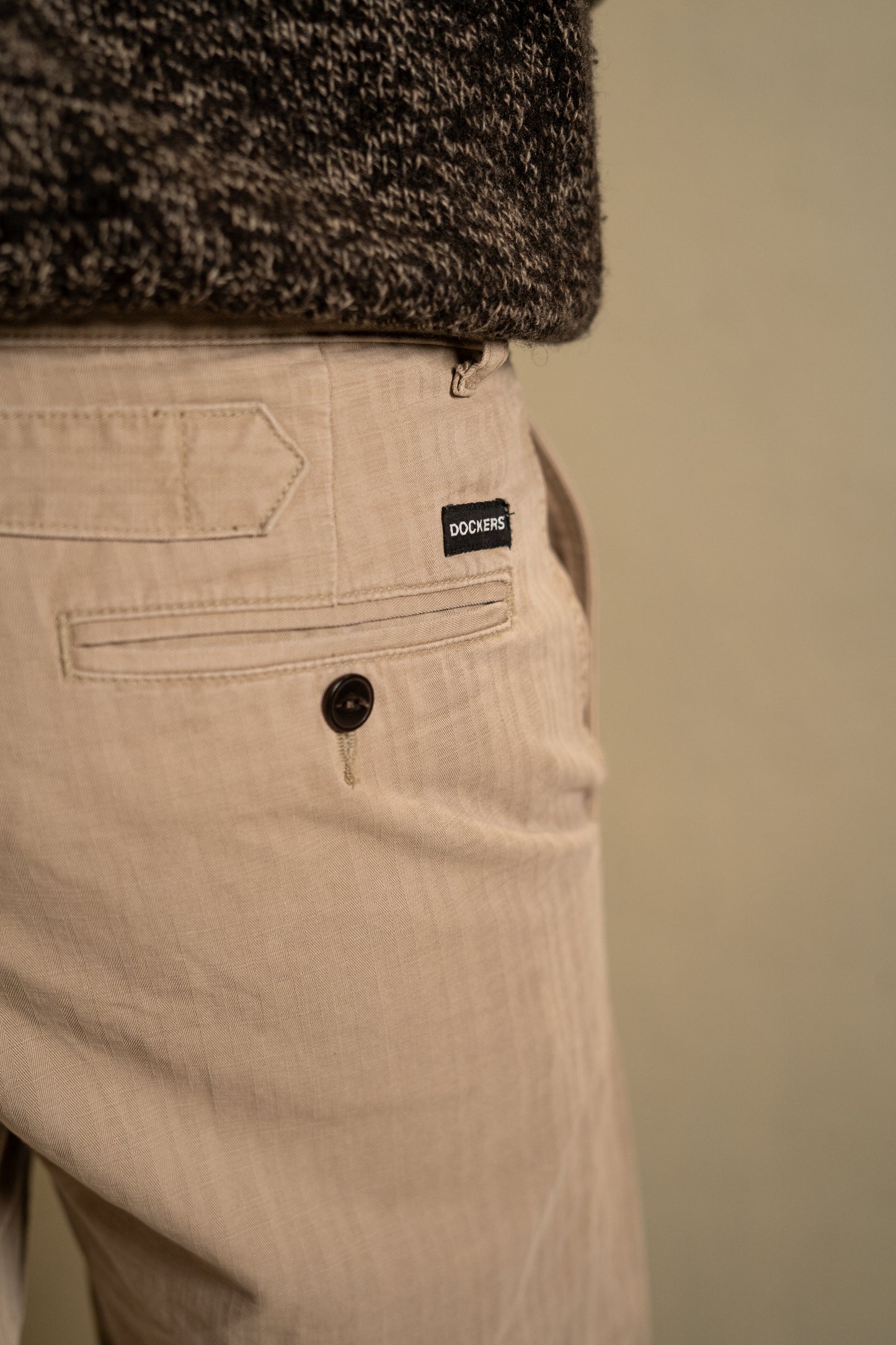 Dockers Beige Tailored Chinos