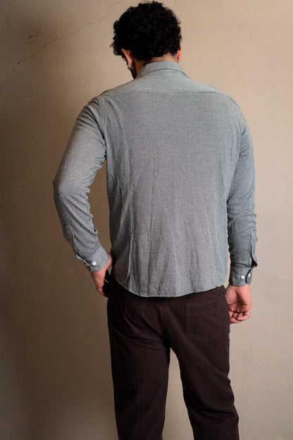 Massimo Dutti Micro-Print Button-Up Shirt