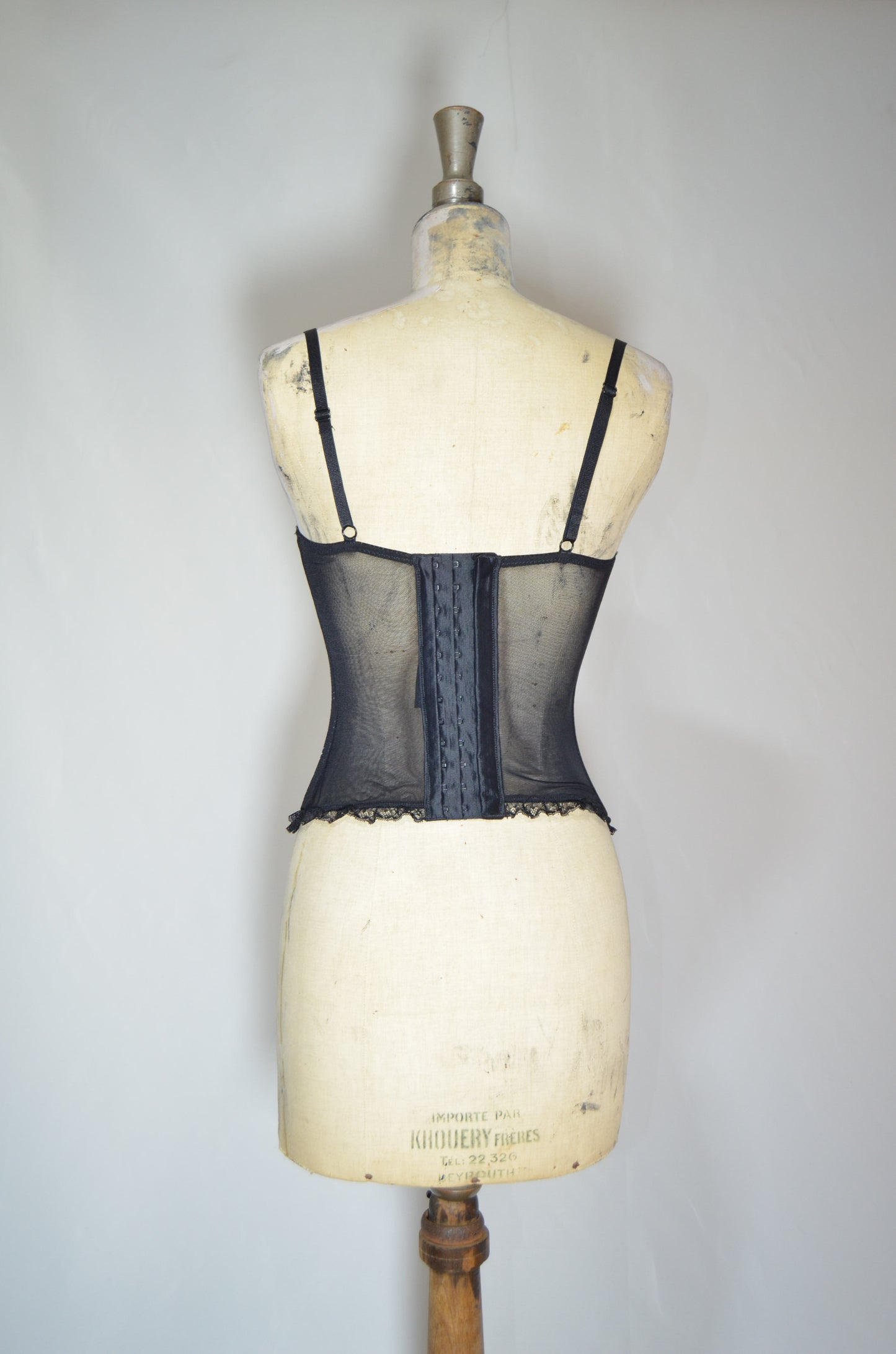 Black Dotted Fitted Corset