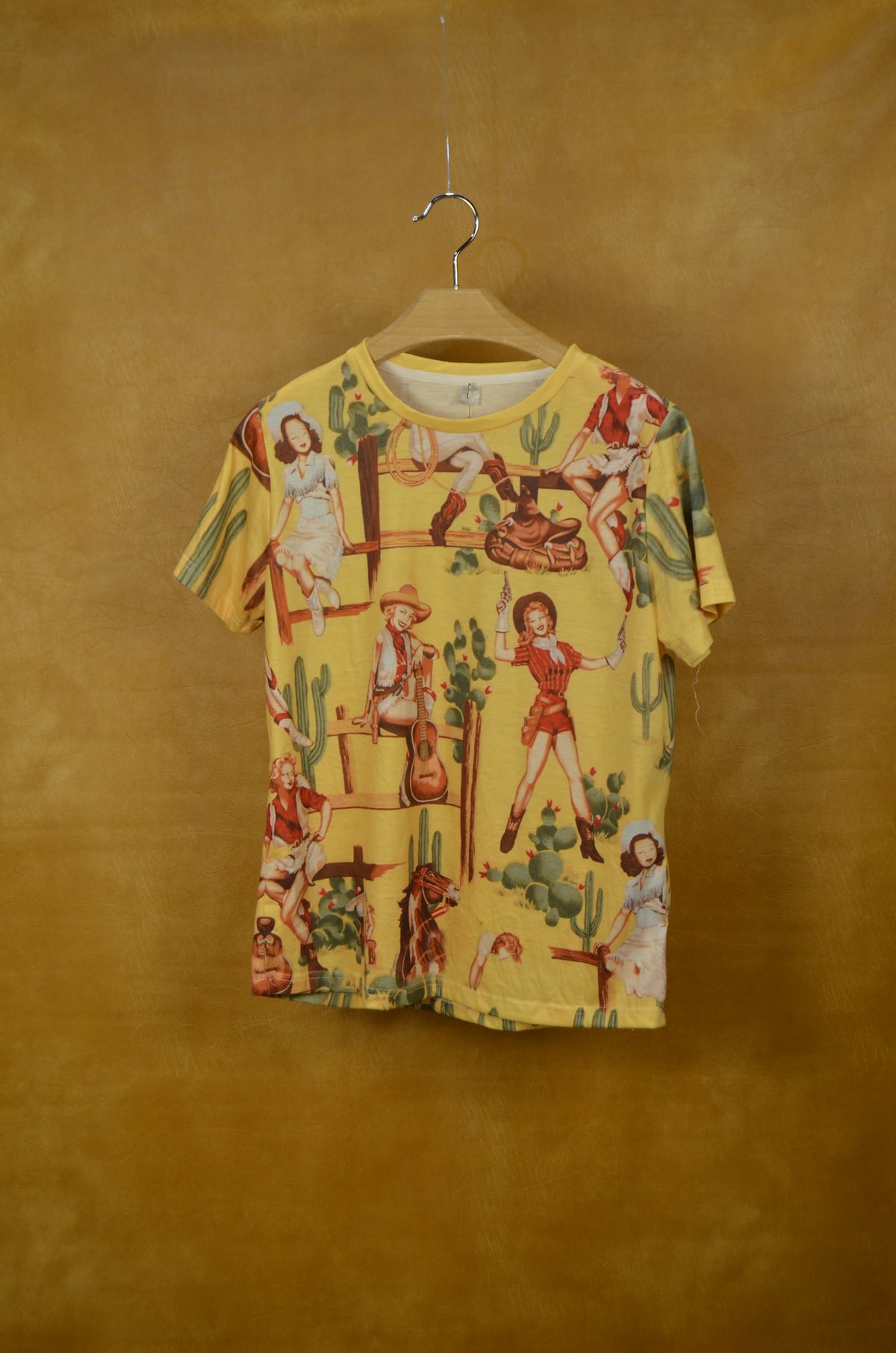 Western Cowgirl Print T-Shirt