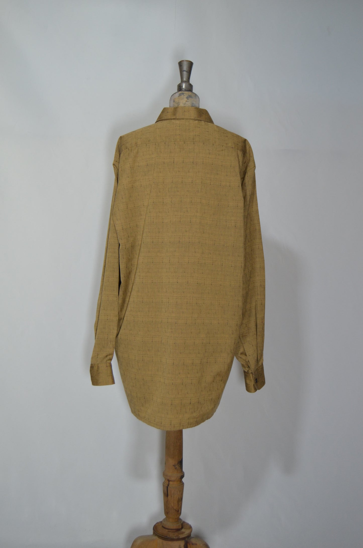 Brown 100% Linen Long Sleeve Shirt