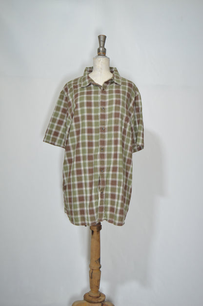 "The North Face" Brown & Green Checkered Shirt