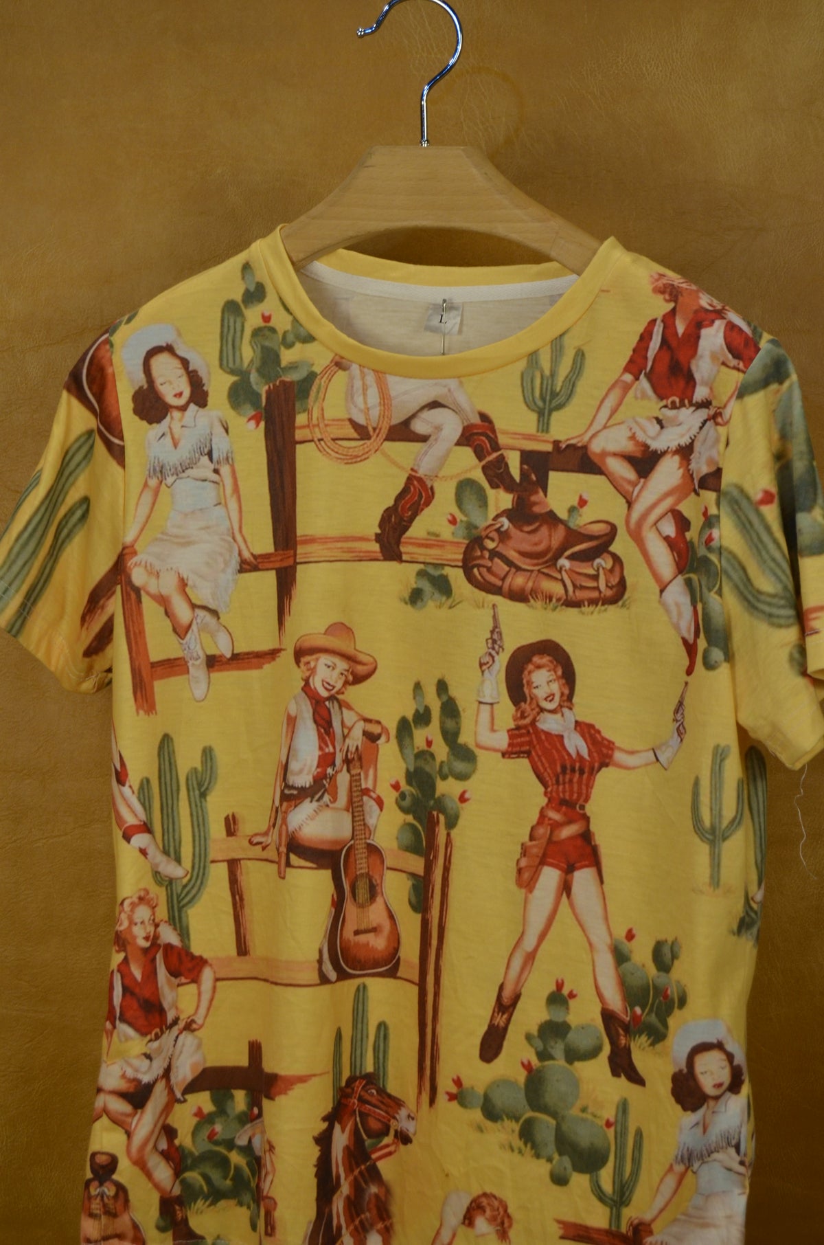 Western Cowgirl Print T-Shirt