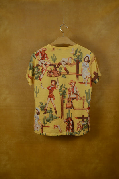 Western Cowgirl Print T-Shirt