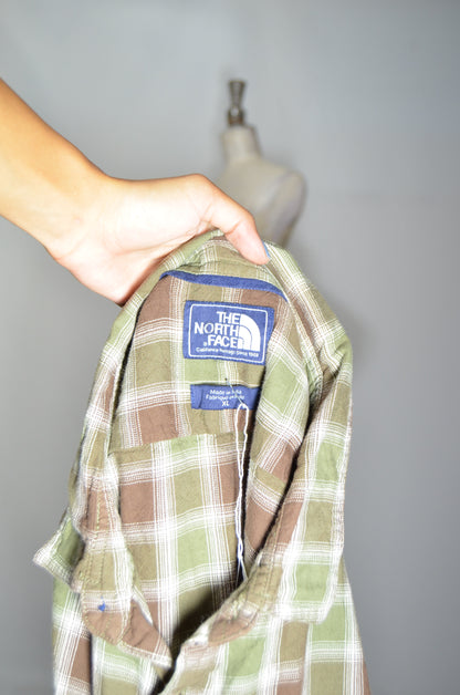 "The North Face" Brown & Green Checkered Shirt