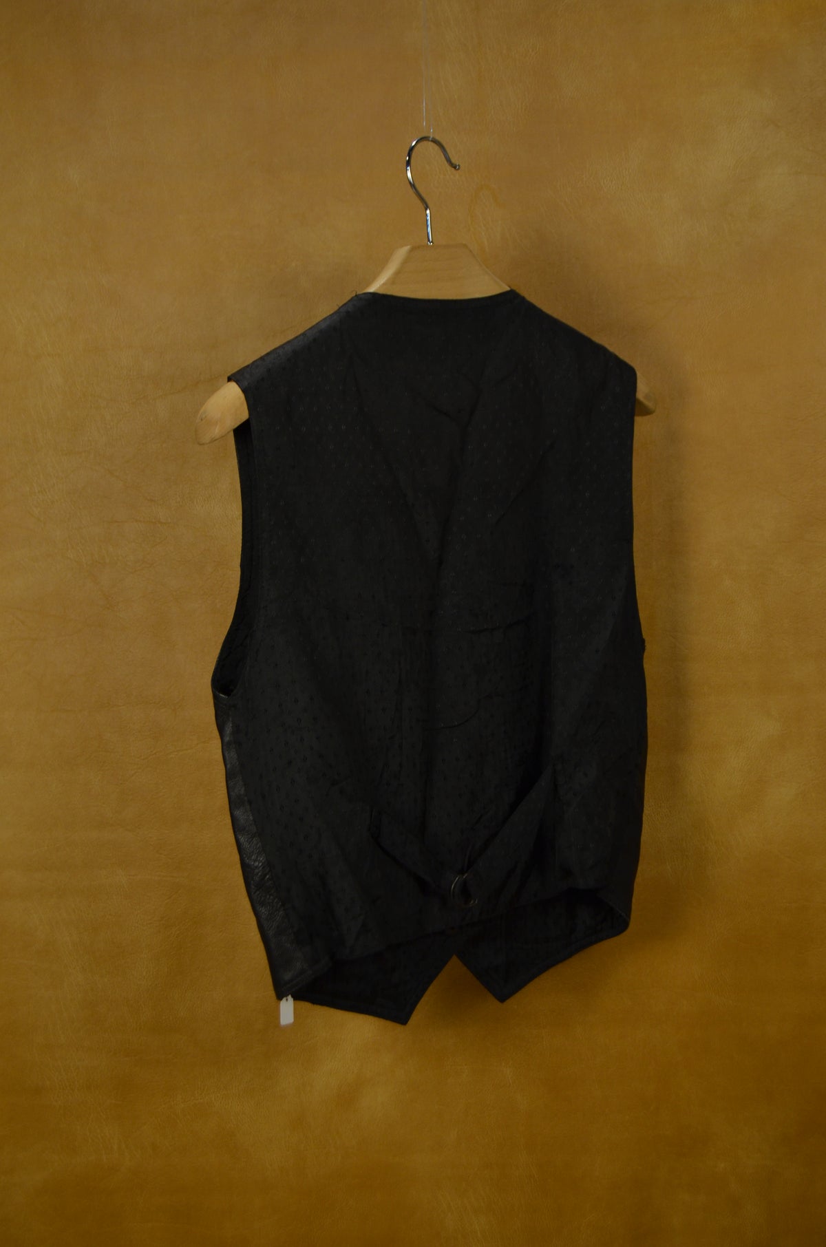 Vintage Black Leather Vest