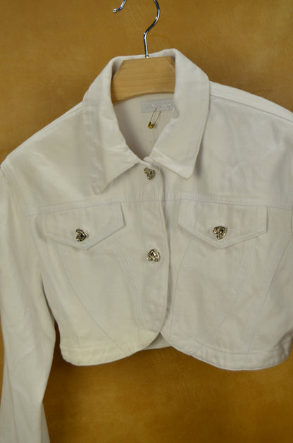 White Cropped Jacket