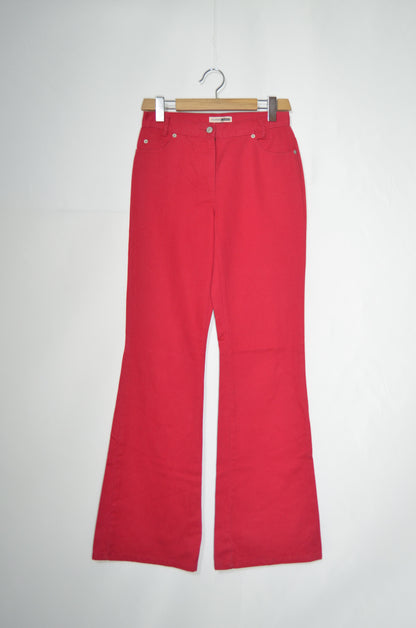 Red Flared High waisted Jeans