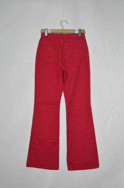 Red Flared High waisted Jeans