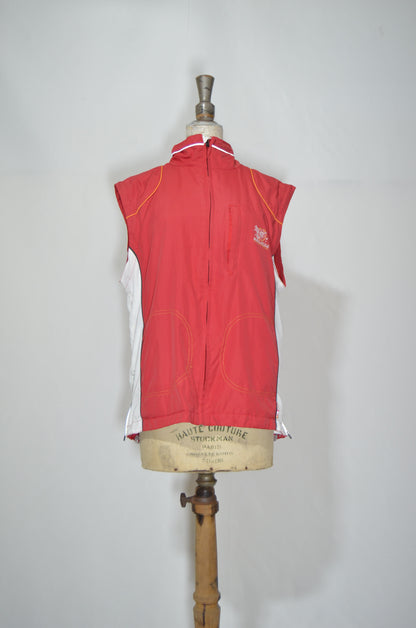 Red Sporty Loose Gilet