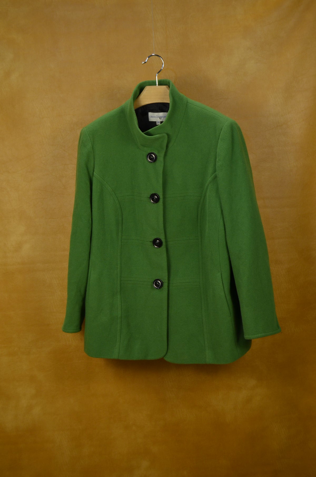 Green Wool & Cashmere Coat