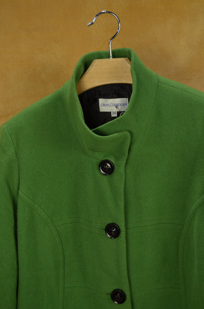 Green Wool & Cashmere Coat