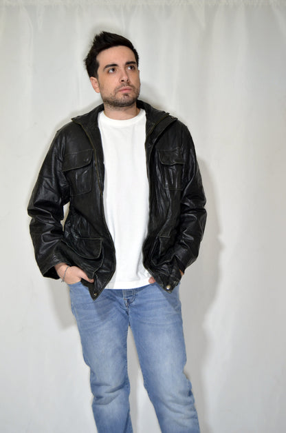 Black Leather Vintage Jacket