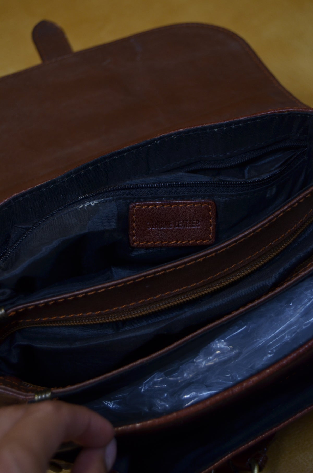 Vintage Burgundy Leather Satchel Bag