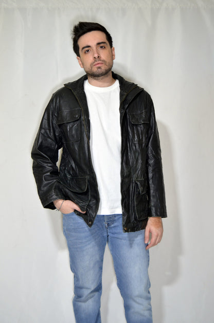 Black Leather Vintage Jacket