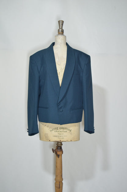 Blue Cropped Rare Tailored Jacket