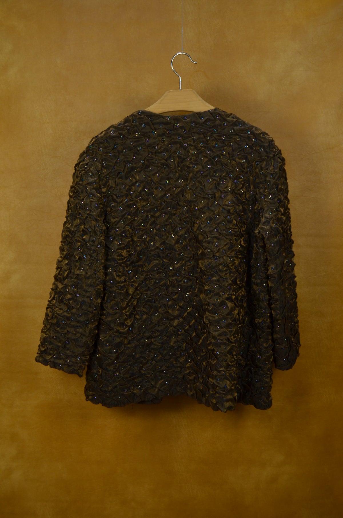 Vintage Brown Embellished Jacket