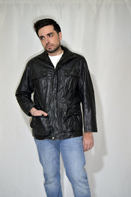 Black Leather Vintage Jacket