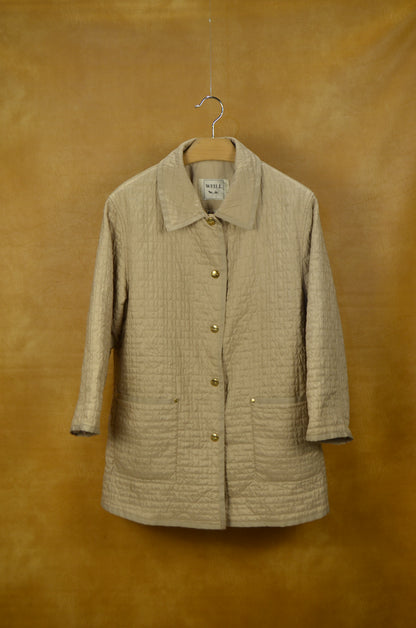 Vintage Weill Beige Quilted Coat