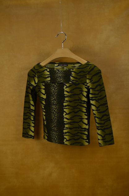 Vintage Animal Print Top
