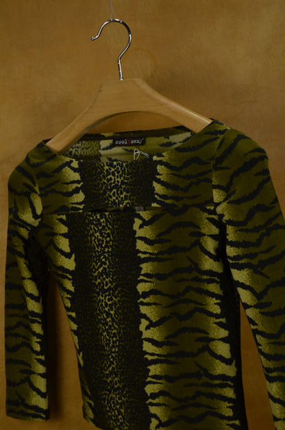 Vintage Animal Print Top