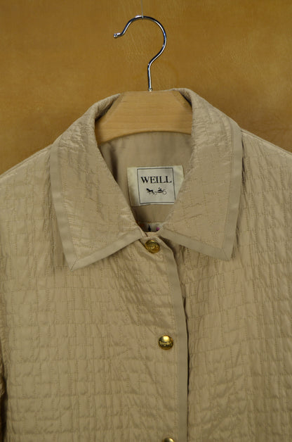 Vintage Weill Beige Quilted Coat