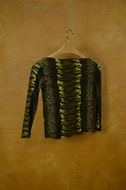Vintage Animal Print Top