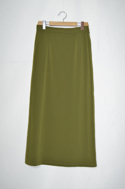 Green Simple Maxi Skirt