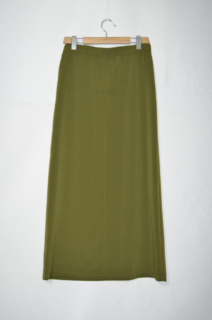 Green Simple Maxi Skirt