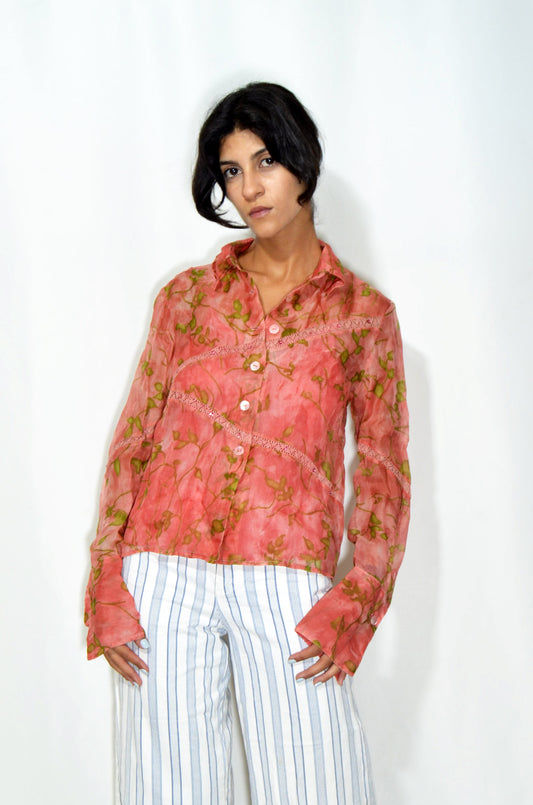 Pink Floral Vintage Shirt
