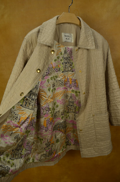 Vintage Weill Beige Quilted Coat
