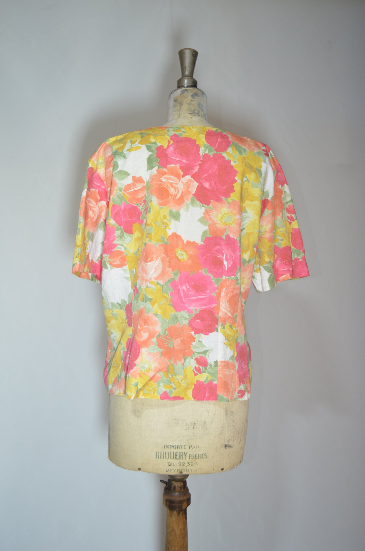 Pink & Orange Floral Straight Cut Shirt