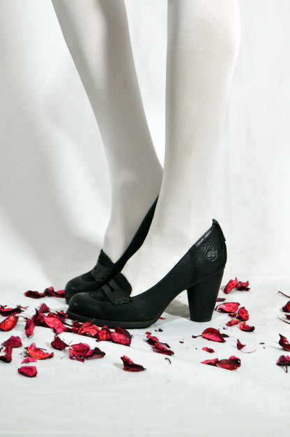 "Timberland" Black Nevali Loafer Earthkeepers Vintage Heels