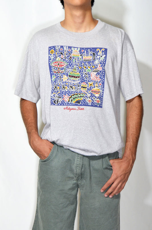 Grey Vintage Illustrated T-shirt