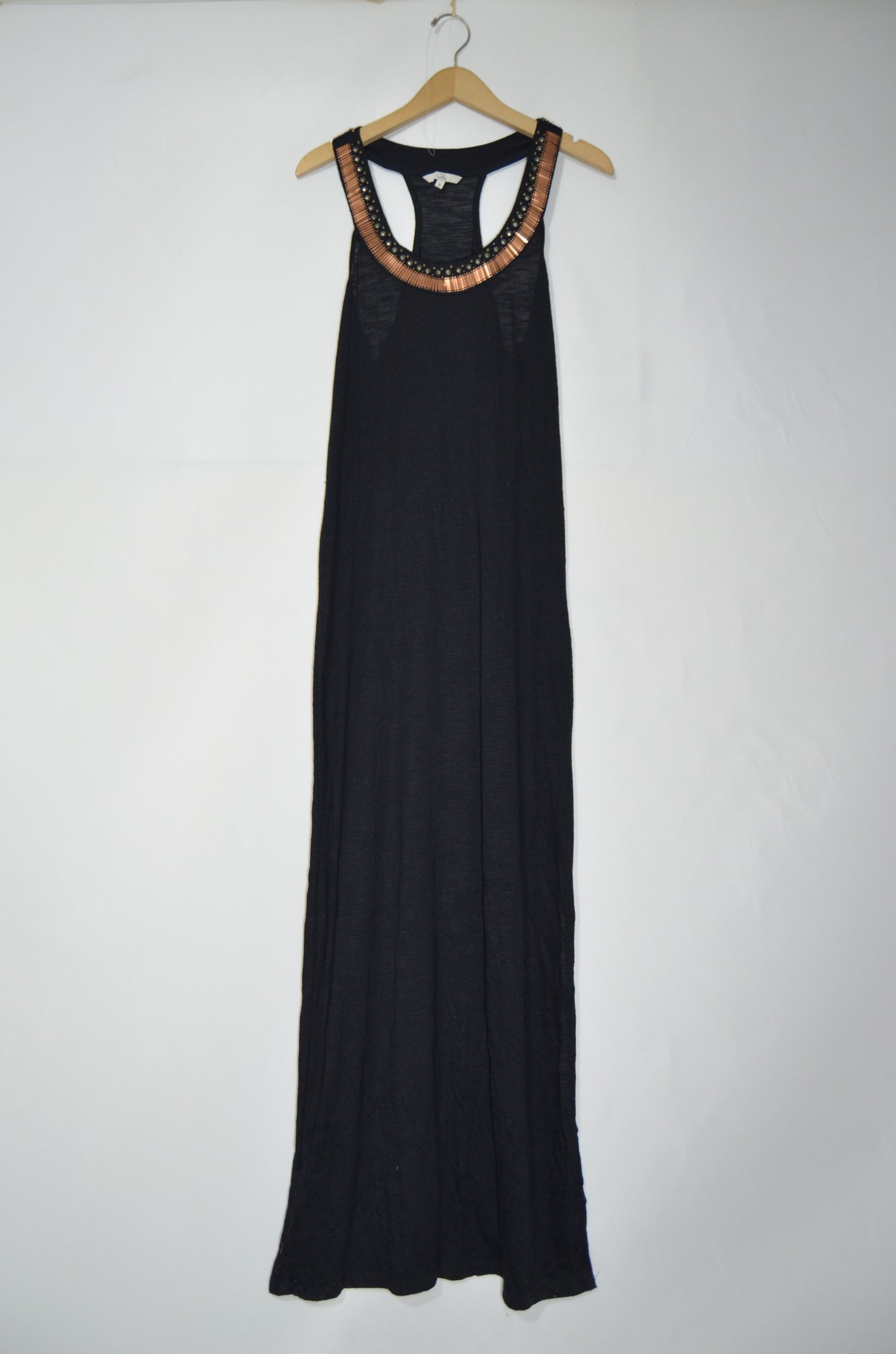 Black Cotton Maxi Dress